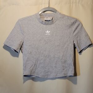Adidas Essentials Womens Sz. M. Knit Crop Top Tee